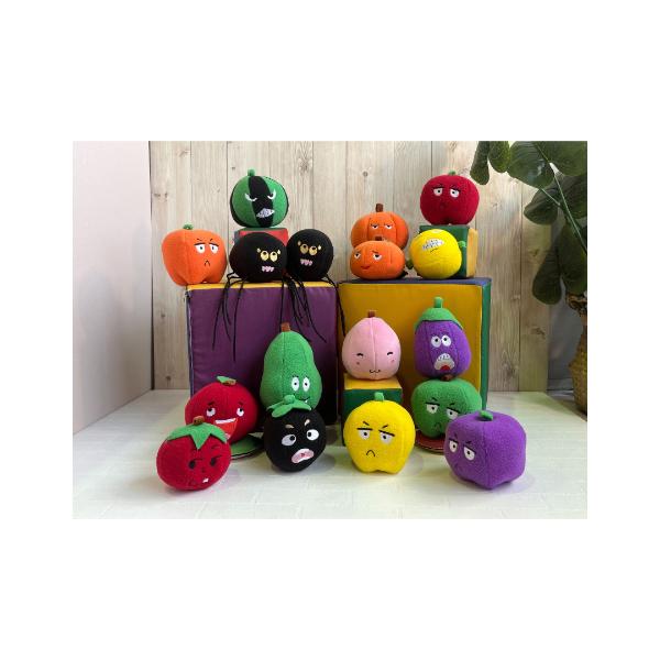 Z062 可愛臉部表情水果填充套組 Adorable face emotion stuffed fruits and spiders set